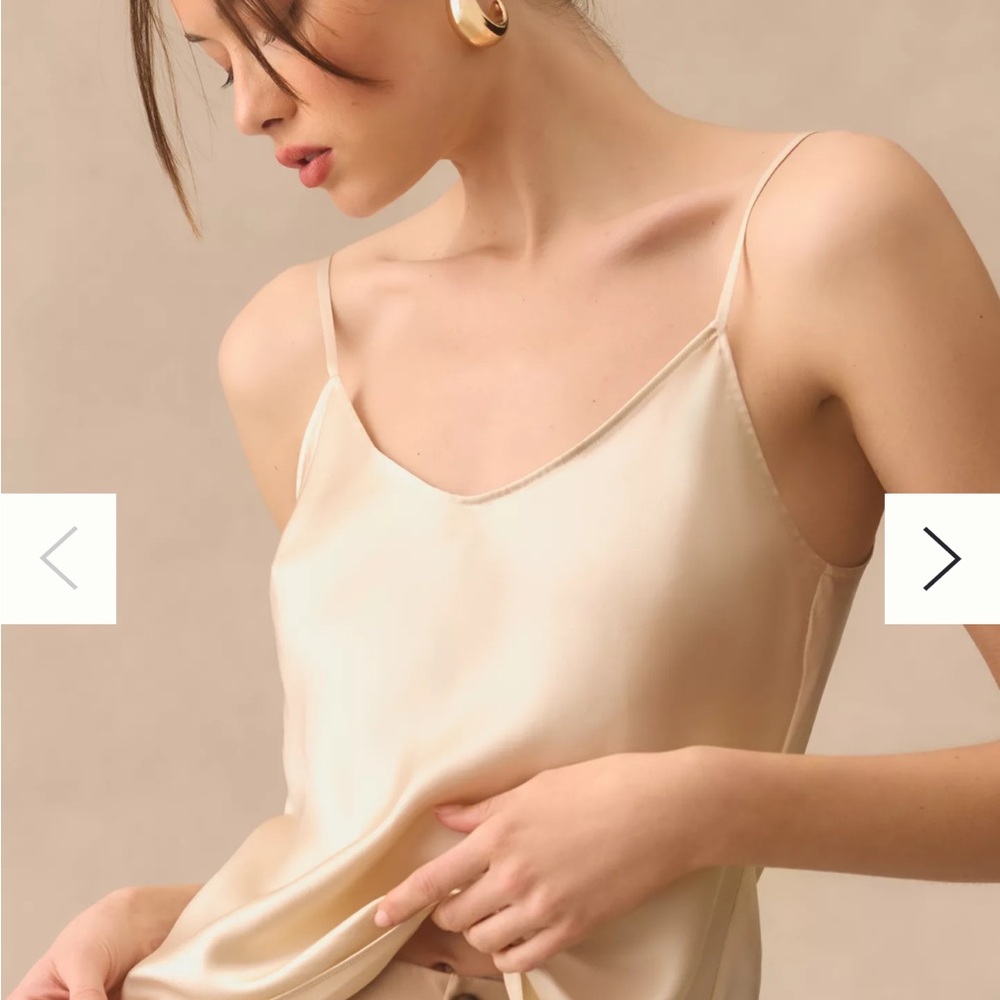 Reformation Teddy Silk Tank Cami- Sz M